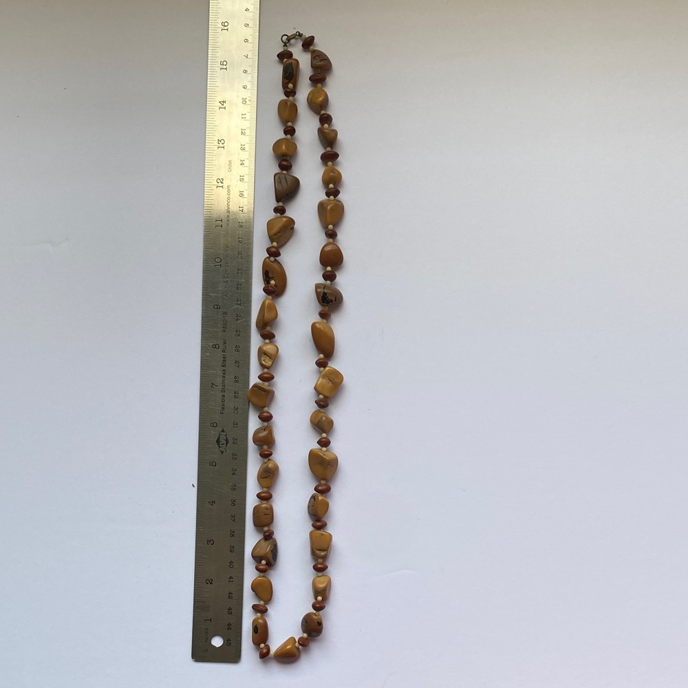Unique Brown Beaded Necklace - Picture 3 of 4